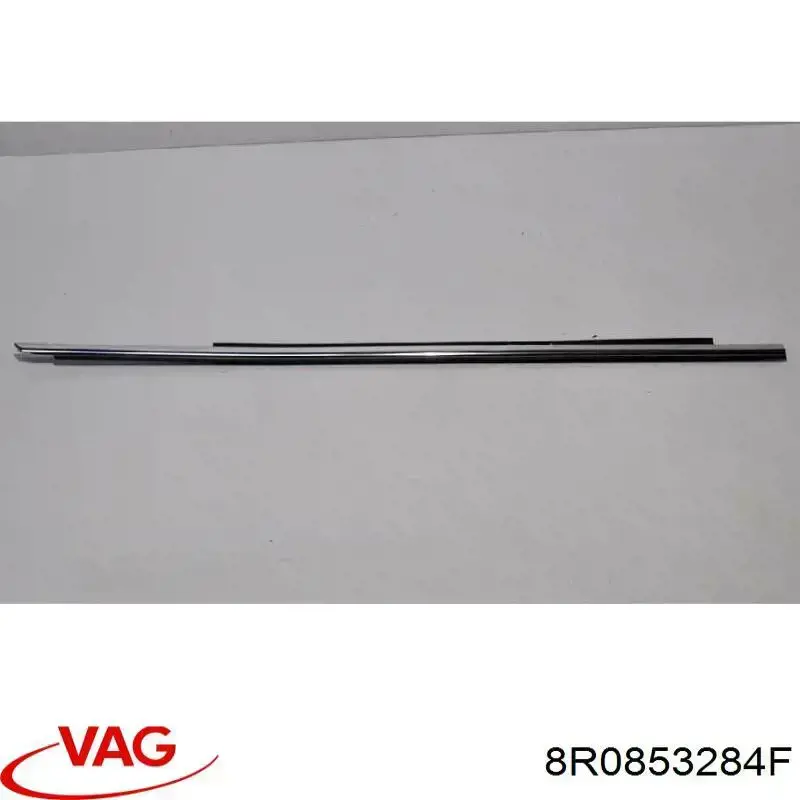 Молдинг опускного скла нижній, двері передньої, правої 8R0853284F VAG