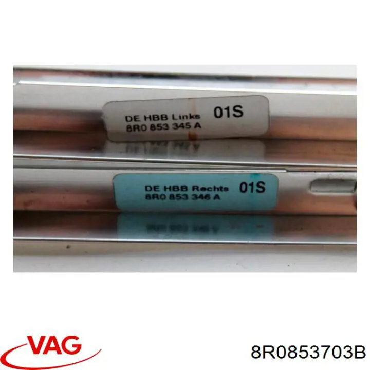 Молдинг даху, лівий VAG 8R0853703B ціна, від 38.01 USD