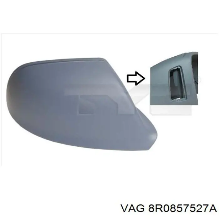 8R0857527A VAG Накладка водійського дзеркала
