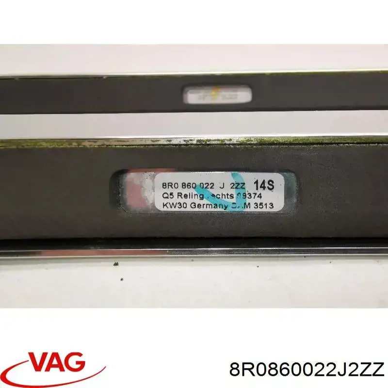 Рейлінг даху правий VAG 8R0860022J2ZZ ціна, від 15.26 USD