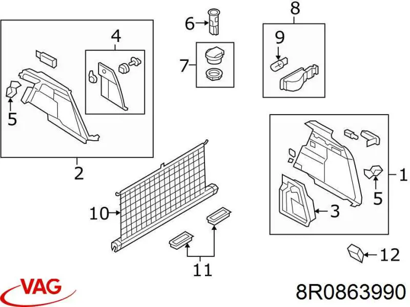 VAG 8R0863990 ціна, від 17.72 USD