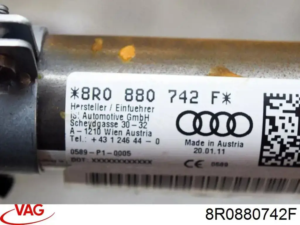 Подушка безпеки, збоку, права, AIRBAG VAG 8R0880742F ціна, від 77.66 USD