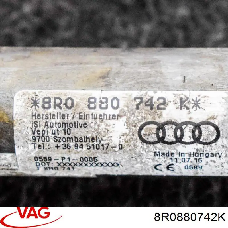 Подушка безпеки, збоку, права, AIRBAG VAG 8R0880742K ціна, від 88.66 USD
