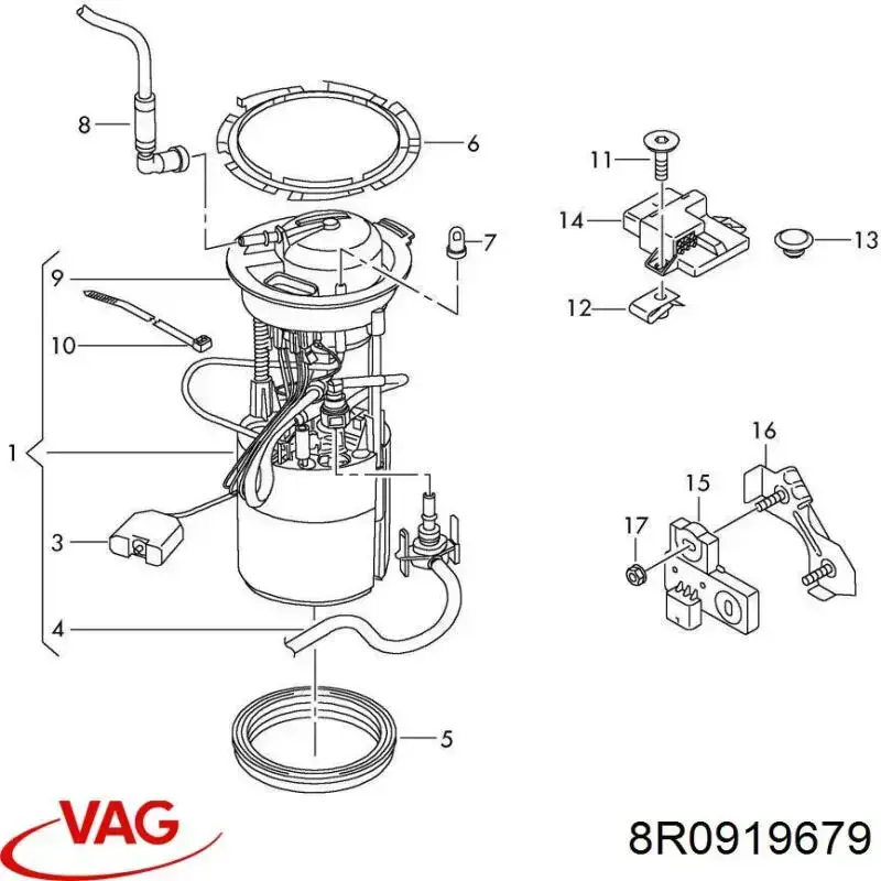 Купити 8R0919679 VAG Фільтр-відстійник палива грубої очистки