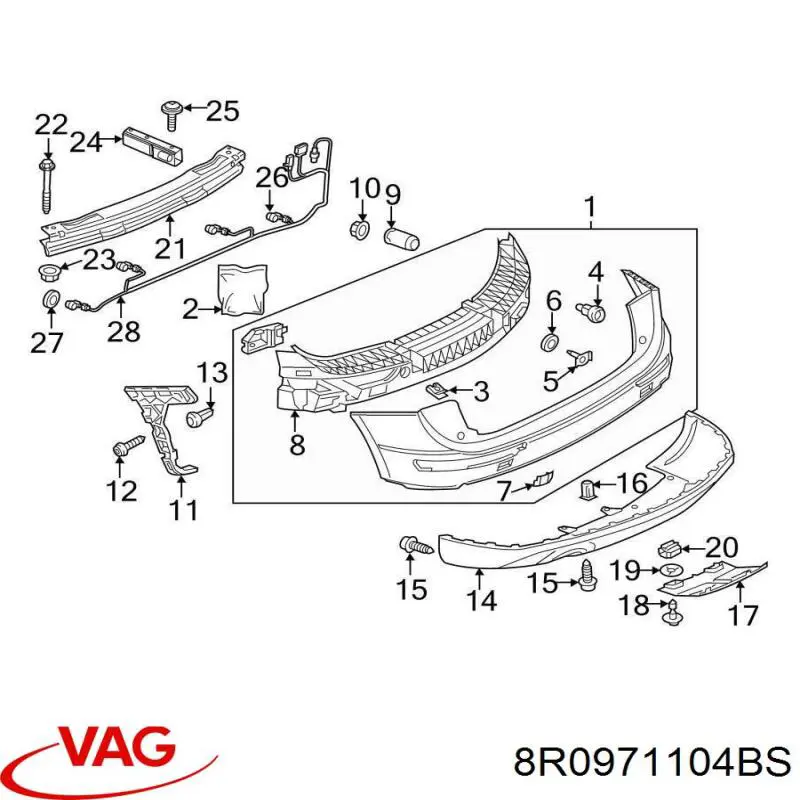  VAG 8R0971104BS ціна, від 92.49 USD