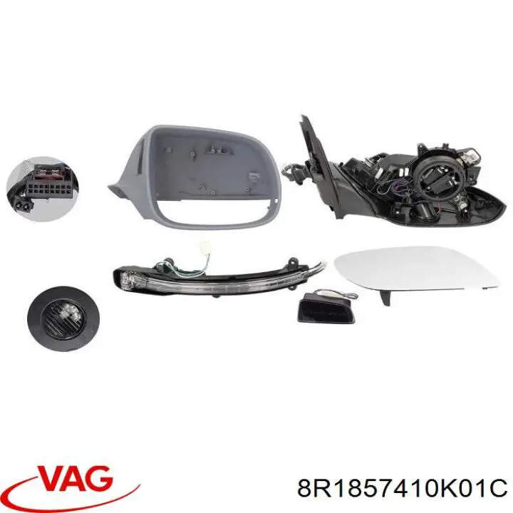 Праве бічне дзеркало VAG 8R1857410K01C ціна, від 188.74 USD