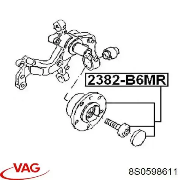 Маточина заднього колеса VAG 8S0598611