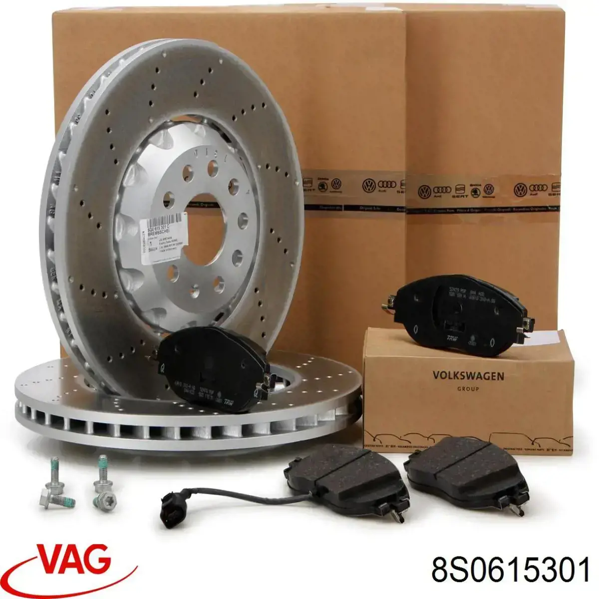 Диск переднього гальма VAG 8S0615301 ціна, від 88.44 USD