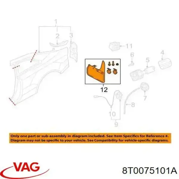  VAG 8T0075101A ціна, від 54.77 USD