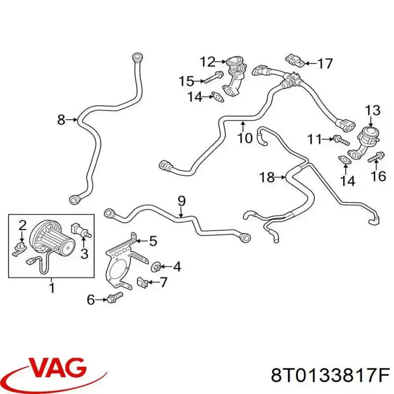  VAG 8T0133817F ціна, від 84.83 USD
