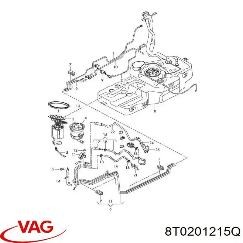 VAG 8T0201215L ціна, від 12.67 USD