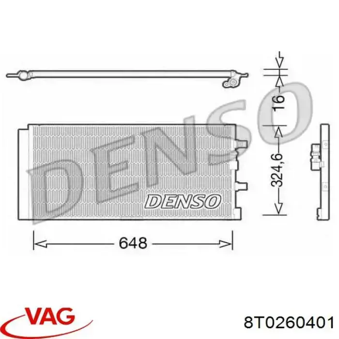 Купити 8T0260401 VAG Радіатор системи охолодження кондиціонера