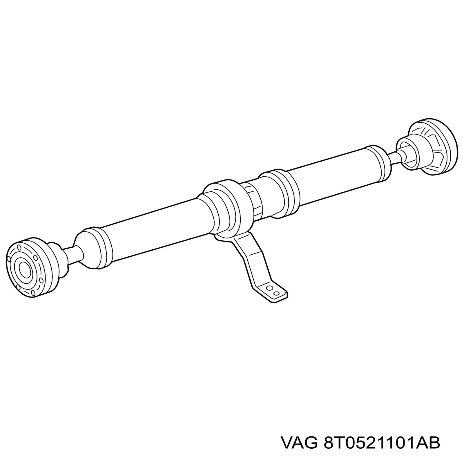8T0521101Q VAG Вал карданний основний заднього моста