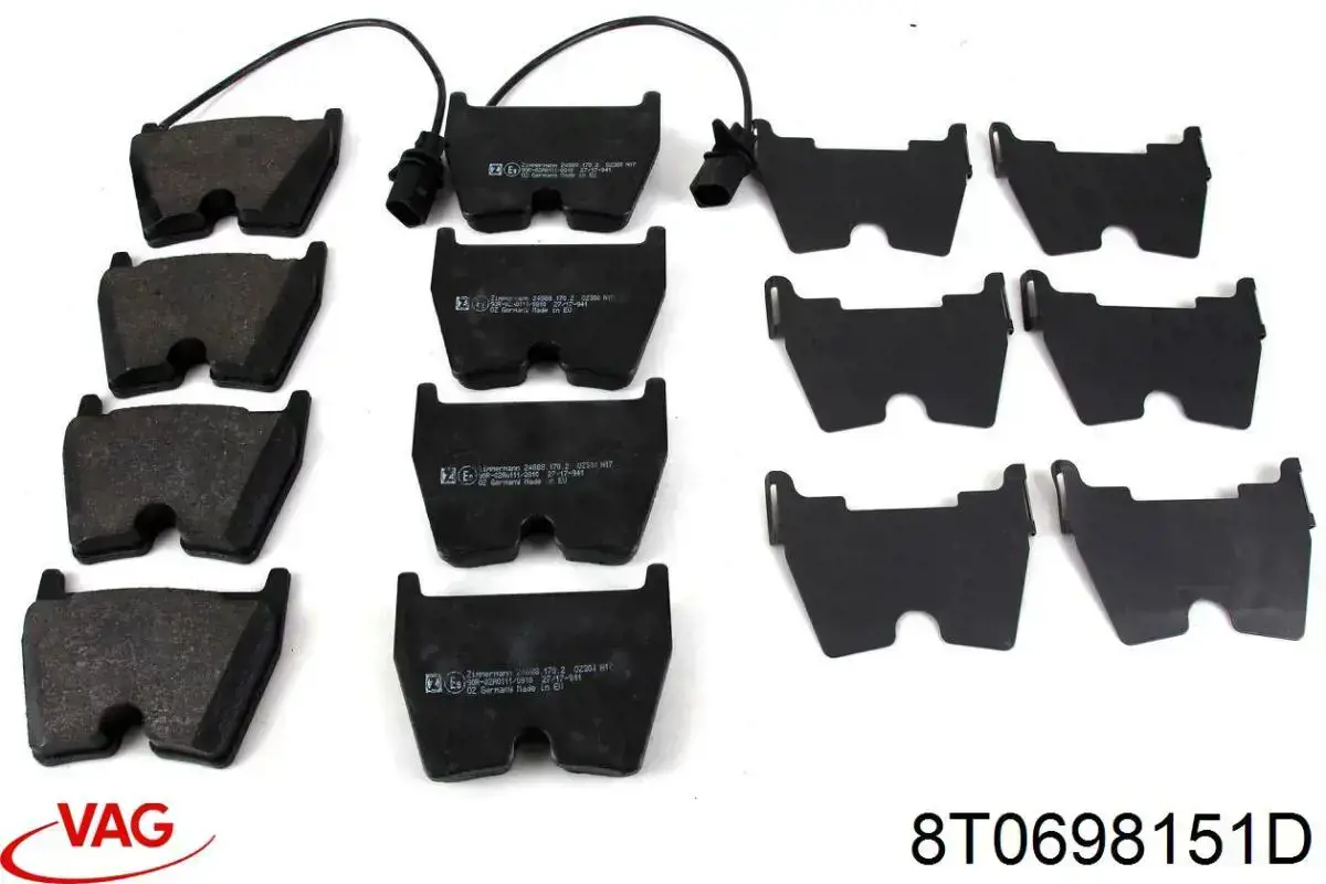 Передні тормозні колодки 8T0698151D VAG