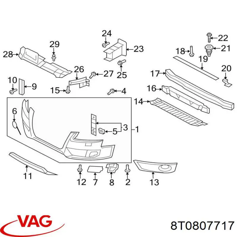  VAG 8T08077172ZZ ціна, від 42.33 USD