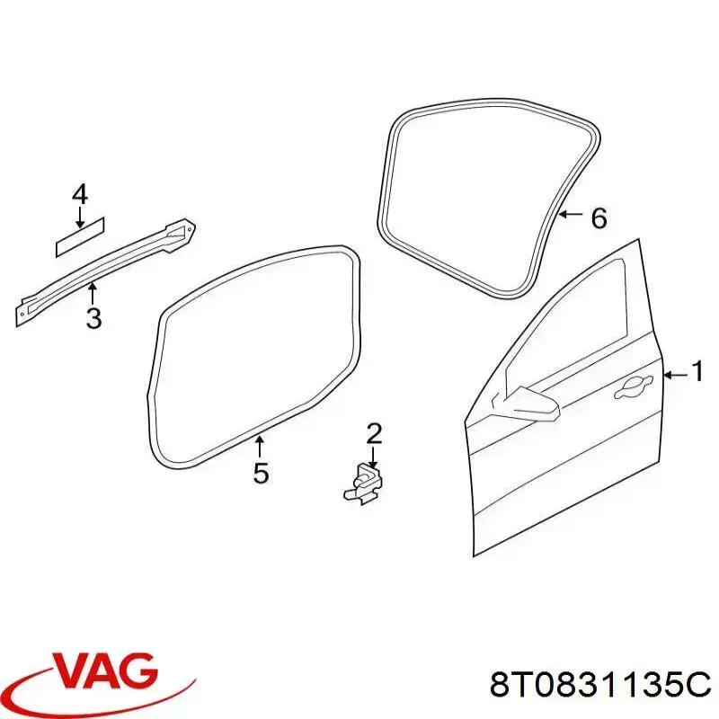  VAG 8T0831135C ціна, від 0.61 USD