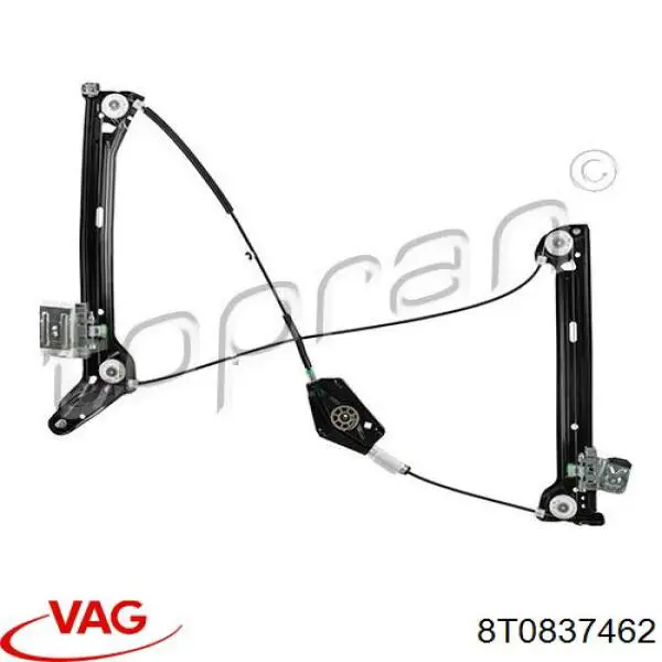 Склопідйомник (механізм переміщення скла) VAG 8T0898462A ціна, від 69.77 USD