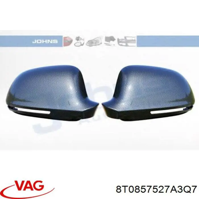 Купити 8T0857527A3Q7 VAG Накладка/кришка дзеркала заднього виду, ліва