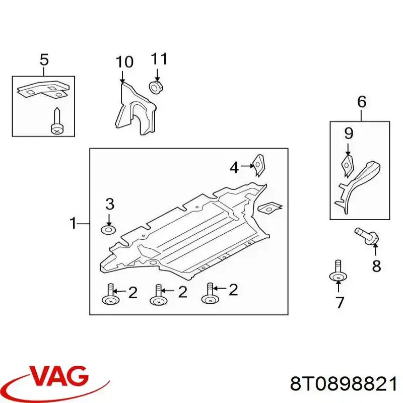  VAG 8T0898821 ціна, від 56.40 USD