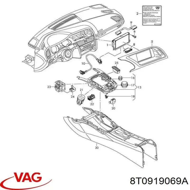  VAG 8T0919069A ціна, від 32.94 USD