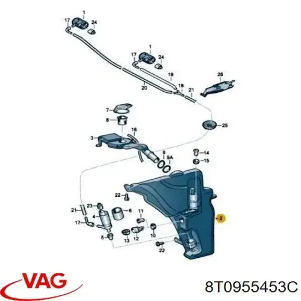Бачок омивача лобового скла Diamond/DPA 99551834602 ціна, від 29.37 USD