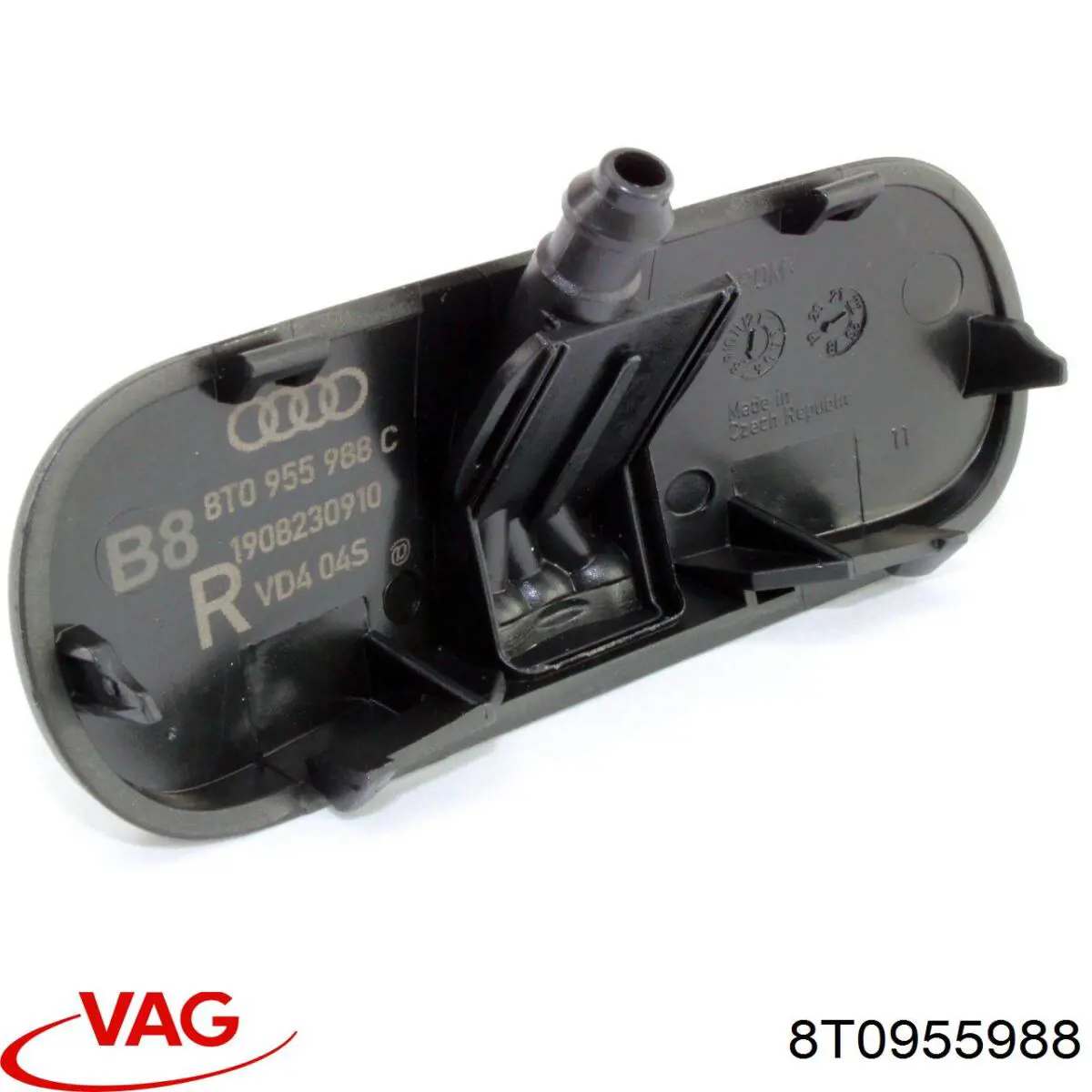 Форсунка омивача скла лобового, права VAG 8T0955988