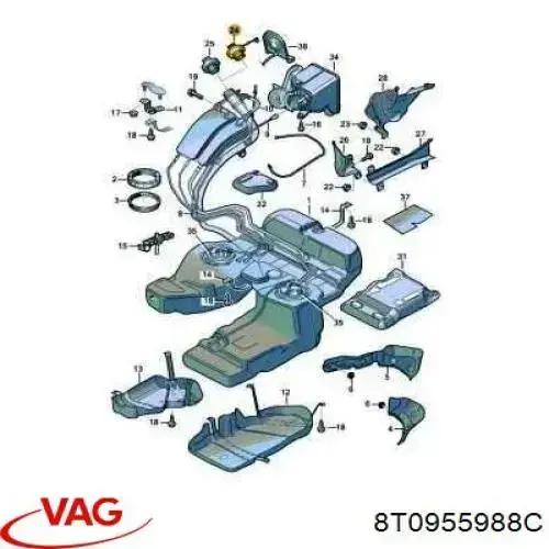 Сопло омивача лобового скла VAG 8T0955988C ціна, від 12.33 USD