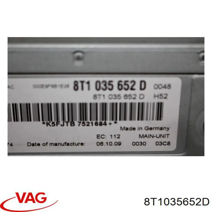 VAG 8T1035652D ціна, від 168.73 USD