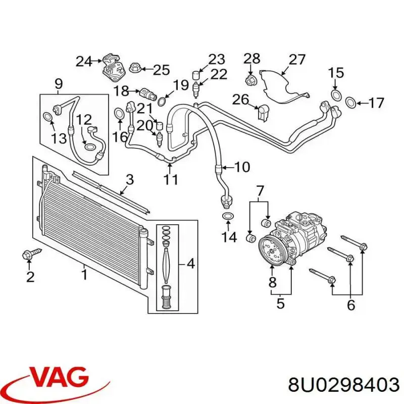 8U0298403 VAG ресивер-осушувач кондиціонера