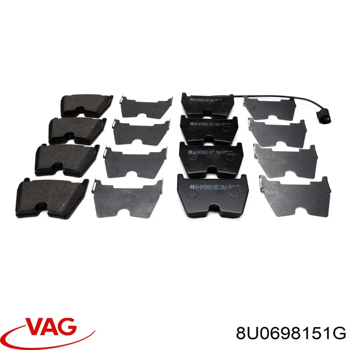 Купити 8U0698151G VAG Колодки гальмівні передні, дискові