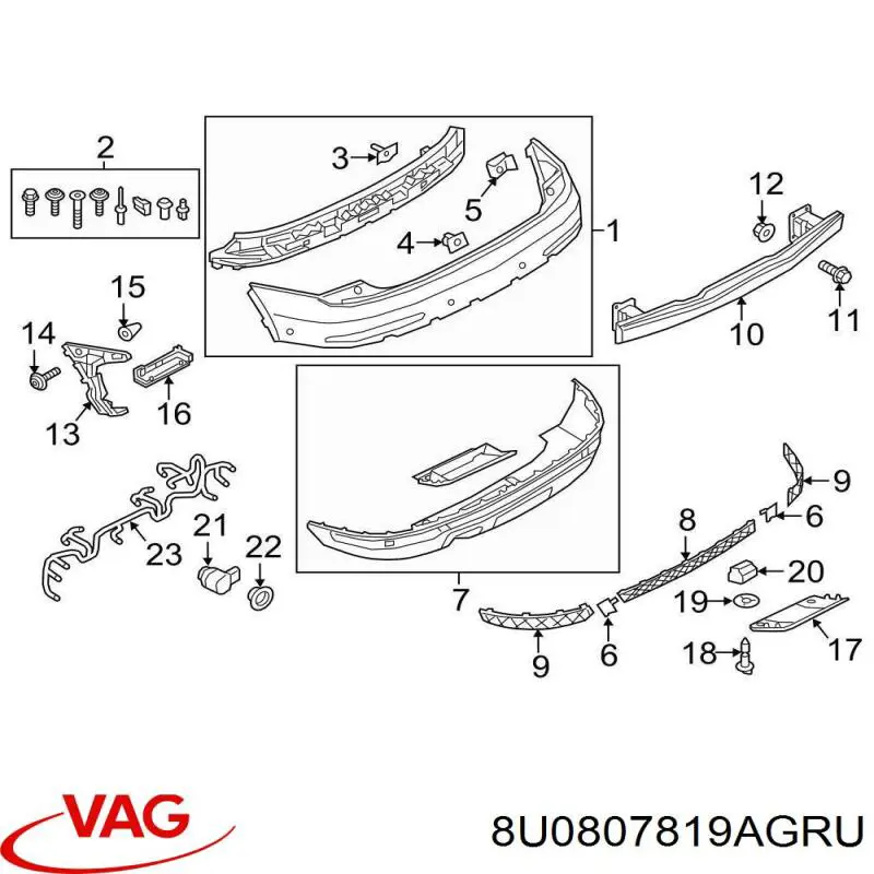 Купити 8U0807819AGRU VAG 
