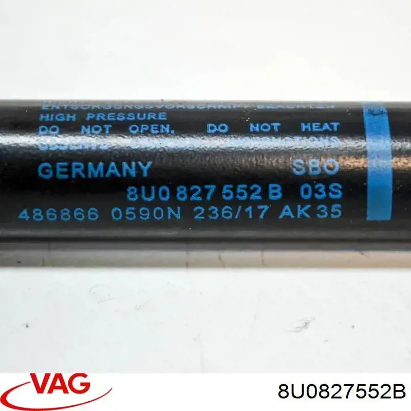 8U0827552B VAG Амортизатор кришки багажника / двері 3/5-ї задньої