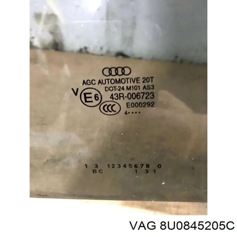 Скло задньої двері лівої VAG 8U0845205C ціна, від 22.57 USD