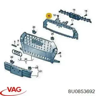 Купити 13X1055 Polcar Кронштейн радіатора нижній