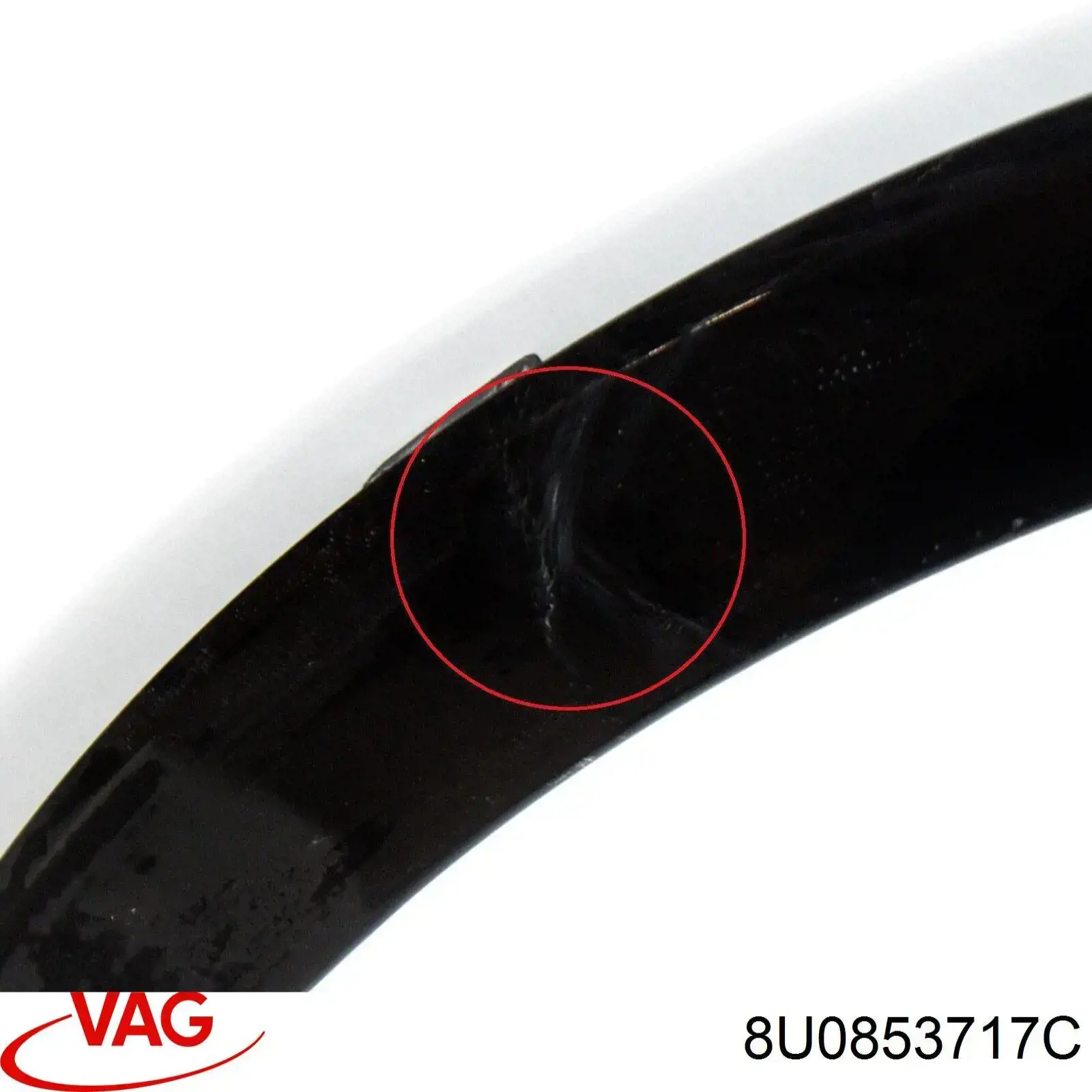 Купити 8U0853717C VAG Молдинг арки колеса заднього, лівий