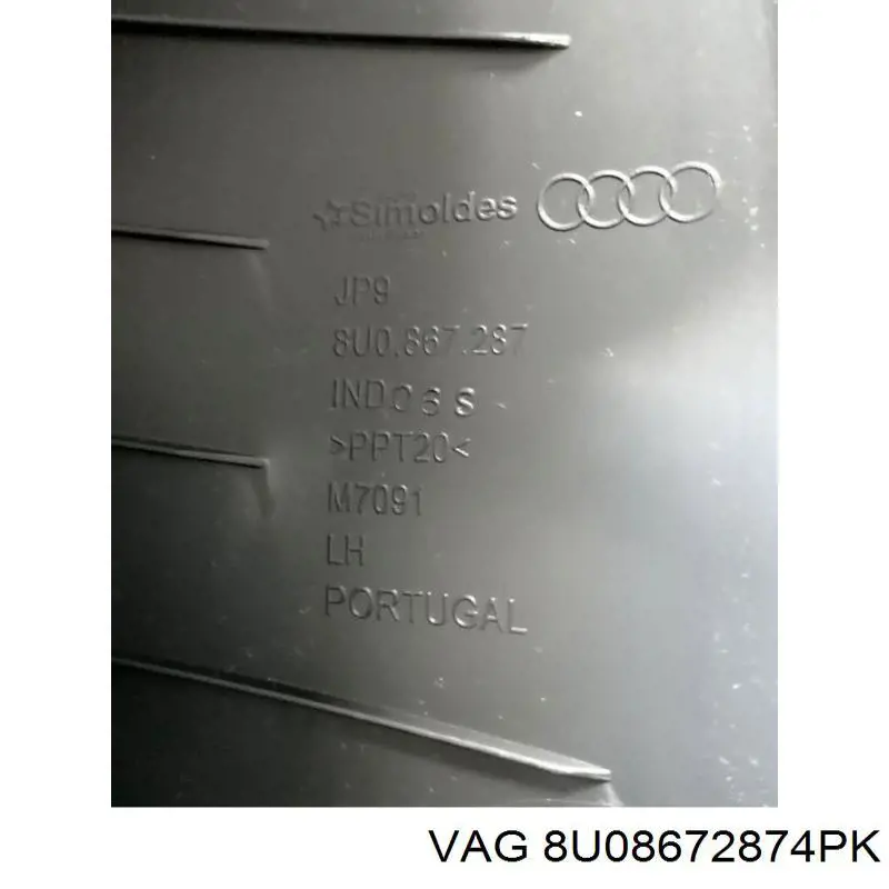 Обшивка стійки кузова внутрішня, задня ліва VAG 8U0867287B4PK ціна, від 19.00 USD