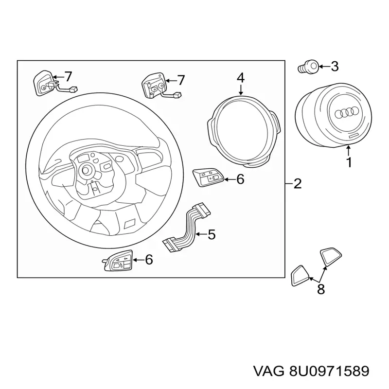  VAG 8U0971589 ціна, від 40.54 USD