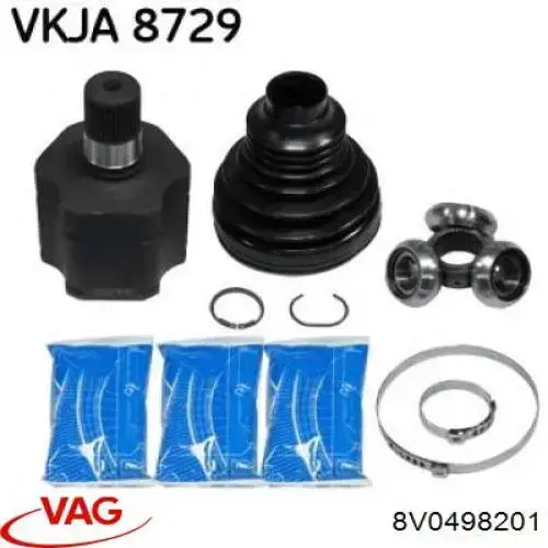 8V0498201 VAG Пильник гранати внутрішній, лівий
