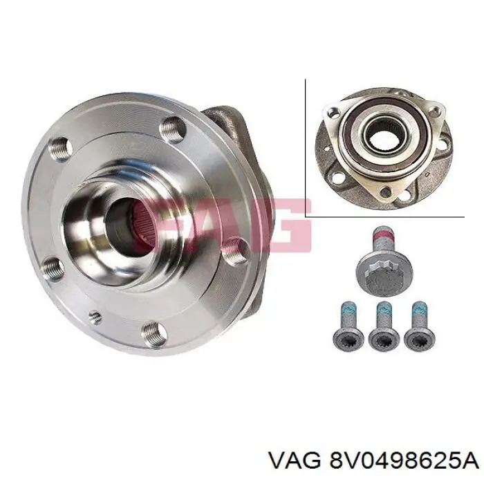 8V0498625A VAG Маточина (передня)