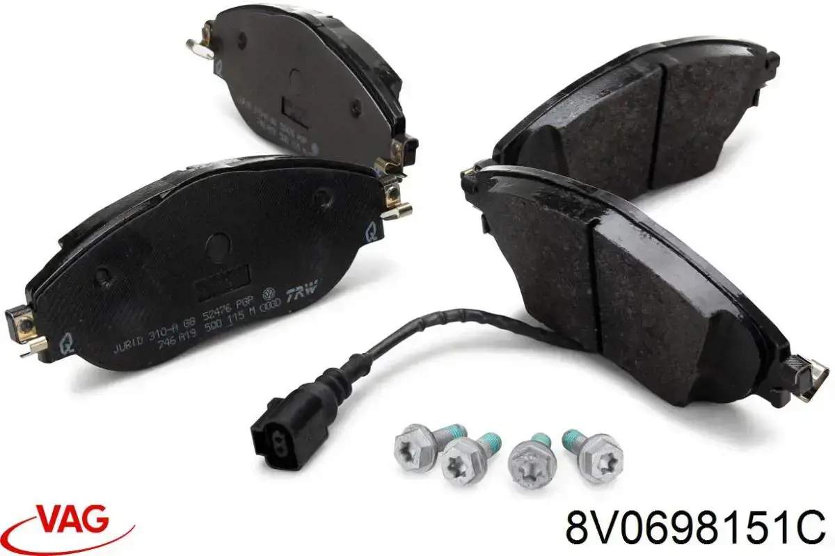 8V0698151C VAG Передні гальмівні колодки