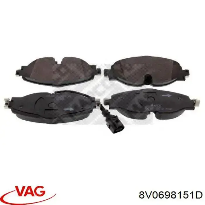 Передні тормозні колодки 8V0698151D VAG
