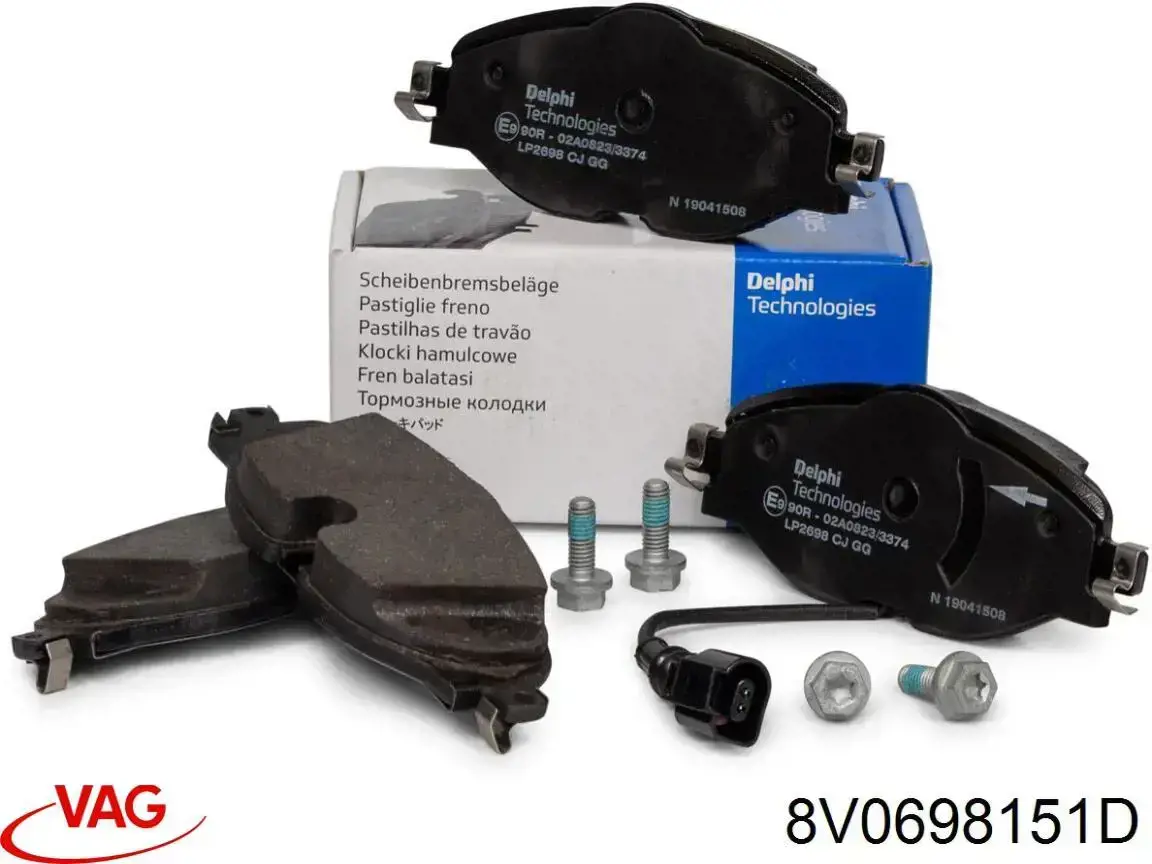 Гальмівні колодки VAG 8V0698151D ціна, від 49.70 USD