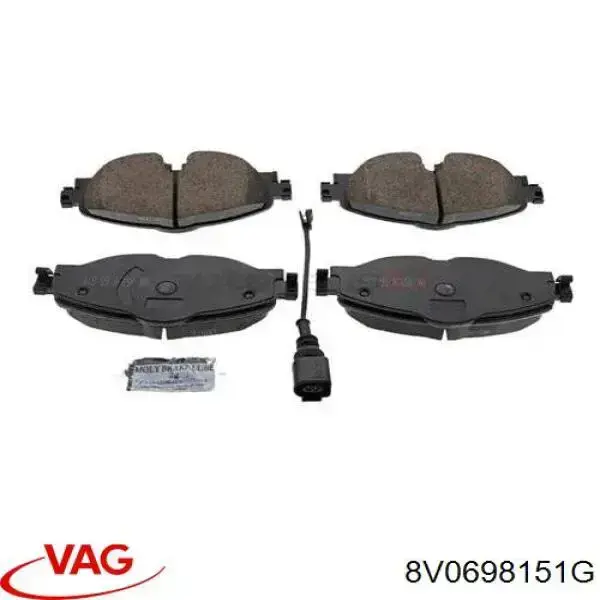 Купити 8V0698151G VAG Колодки гальмівні передні, дискові