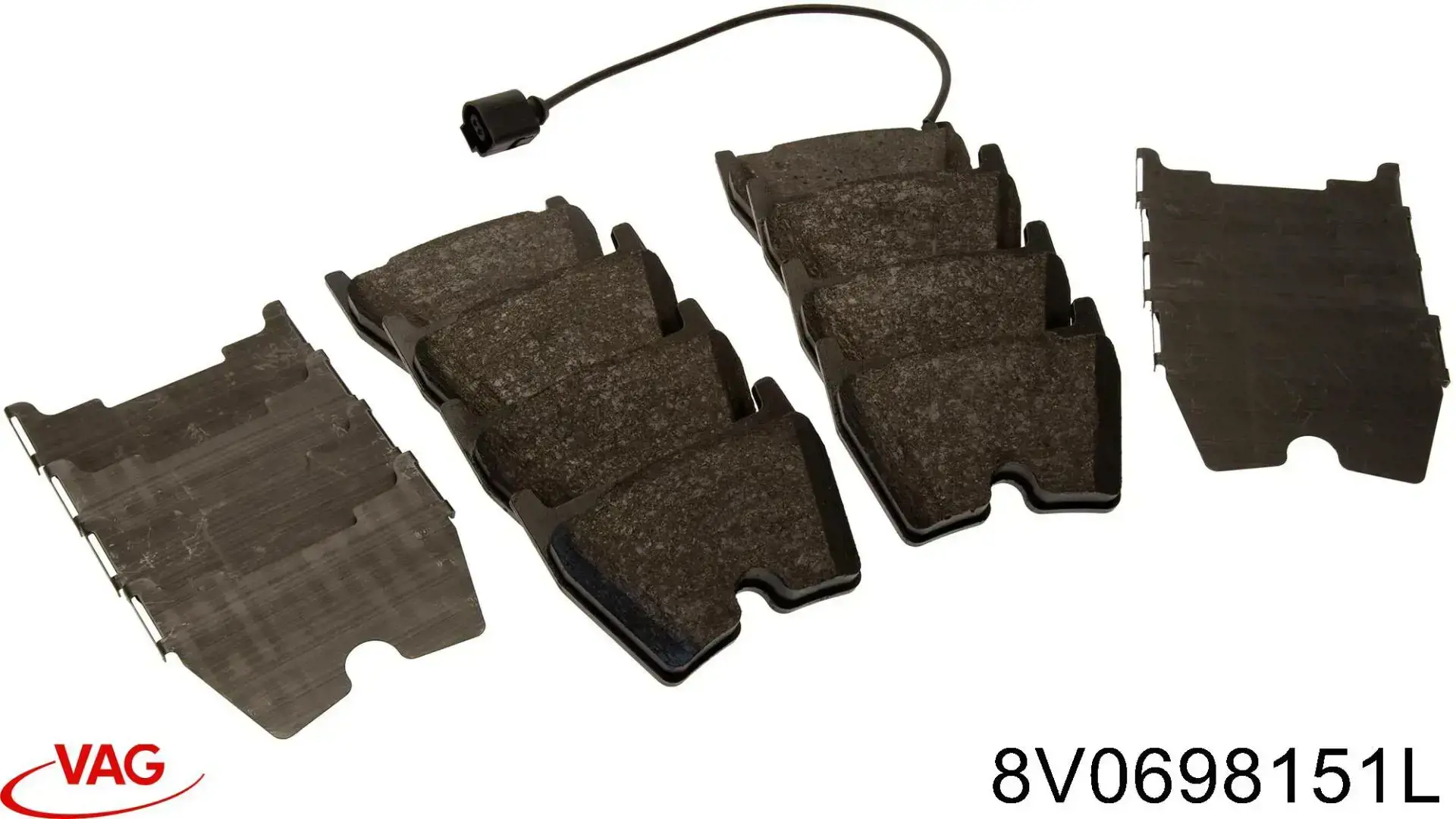 Купити 8V0698151L VAG Колодки гальмівні передні, дискові