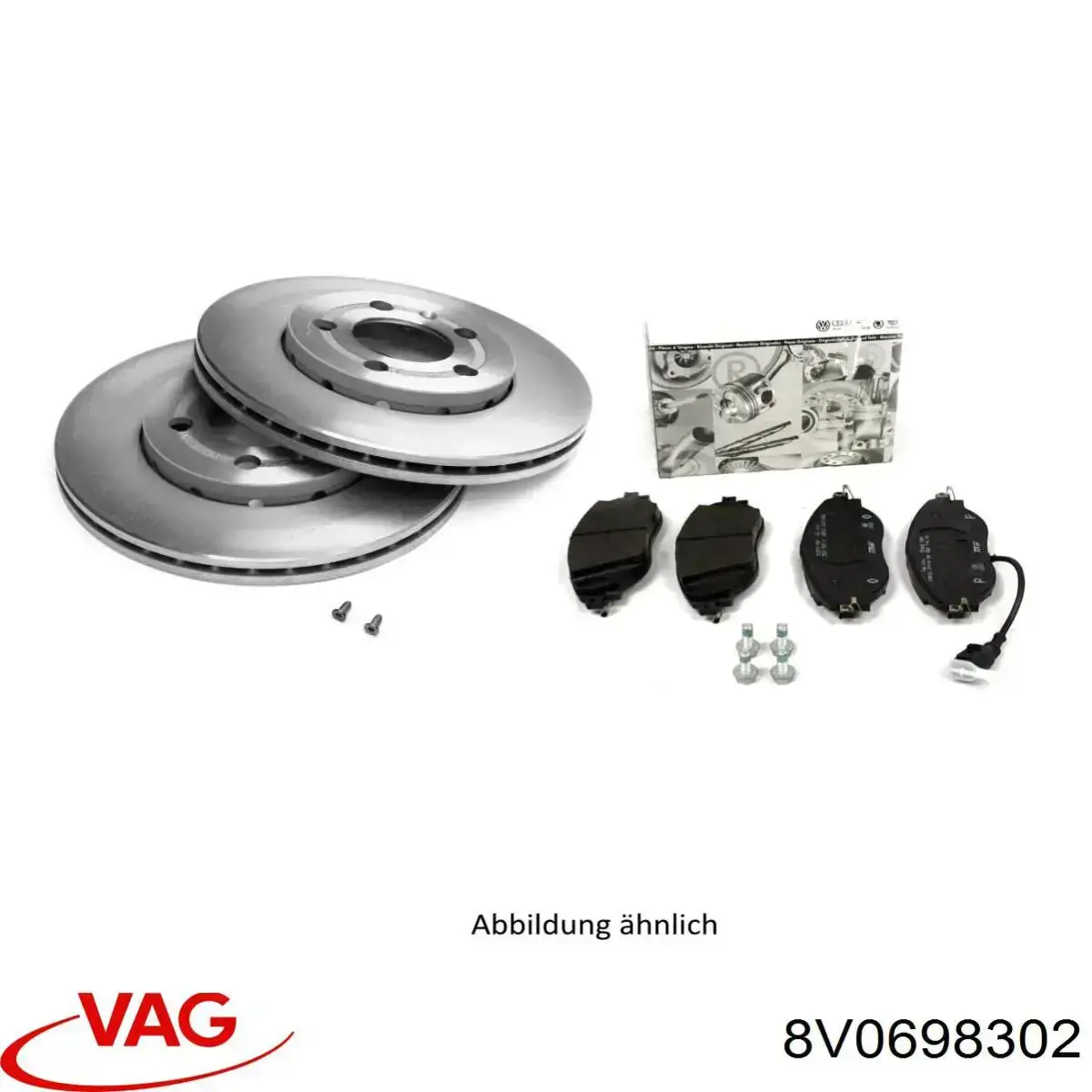 8V0698302 VAG Гальмо дискове переднє