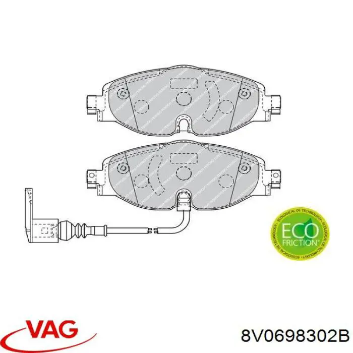 Диск переднього гальма VAG 8V0698302B ціна, від 236.15 USD
