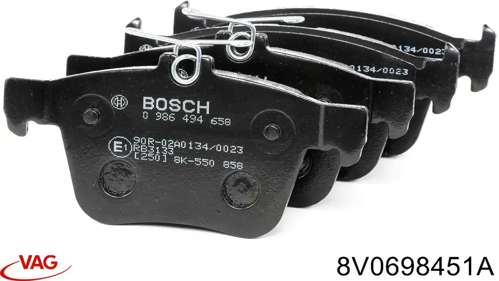 Задні гальмівні колодки 8V0698451A VAG