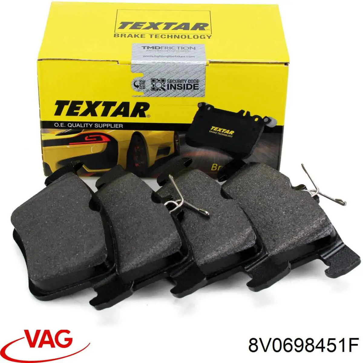 Купити 8V0698451F VAG Задні колодки