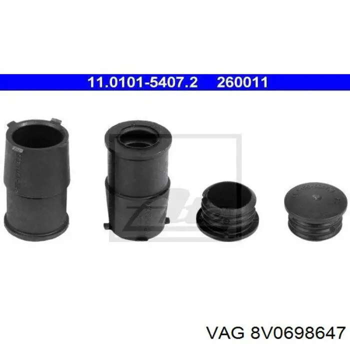 Ремкомплект супорту гальмівного переднього VAG 8V0698647 ціна, від 7.59 USD