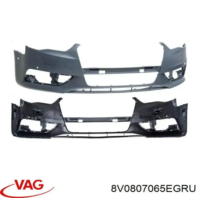 8V0807065EGRU VAG Бампер передній в зборі